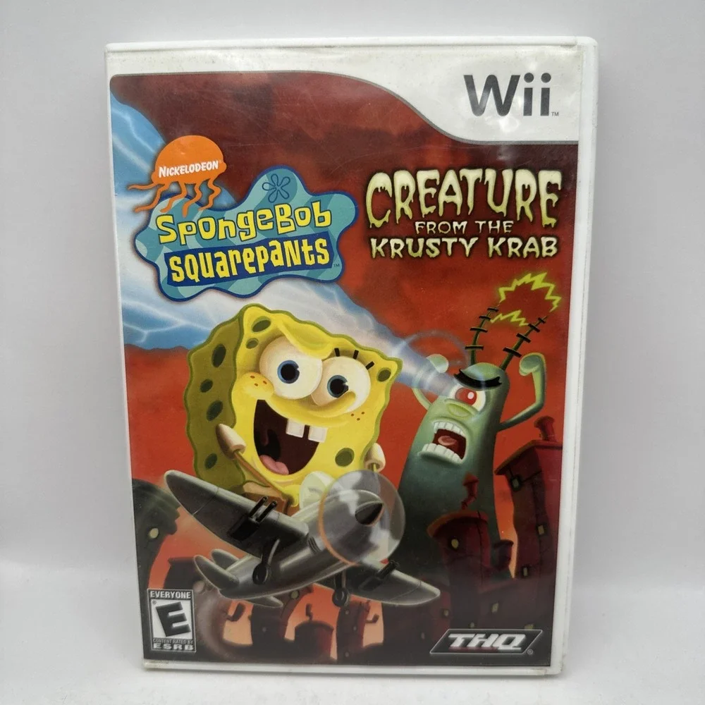 SpongeBob SquarePants Creature from the Krusty Krab Nintendo Wii CIB Complete